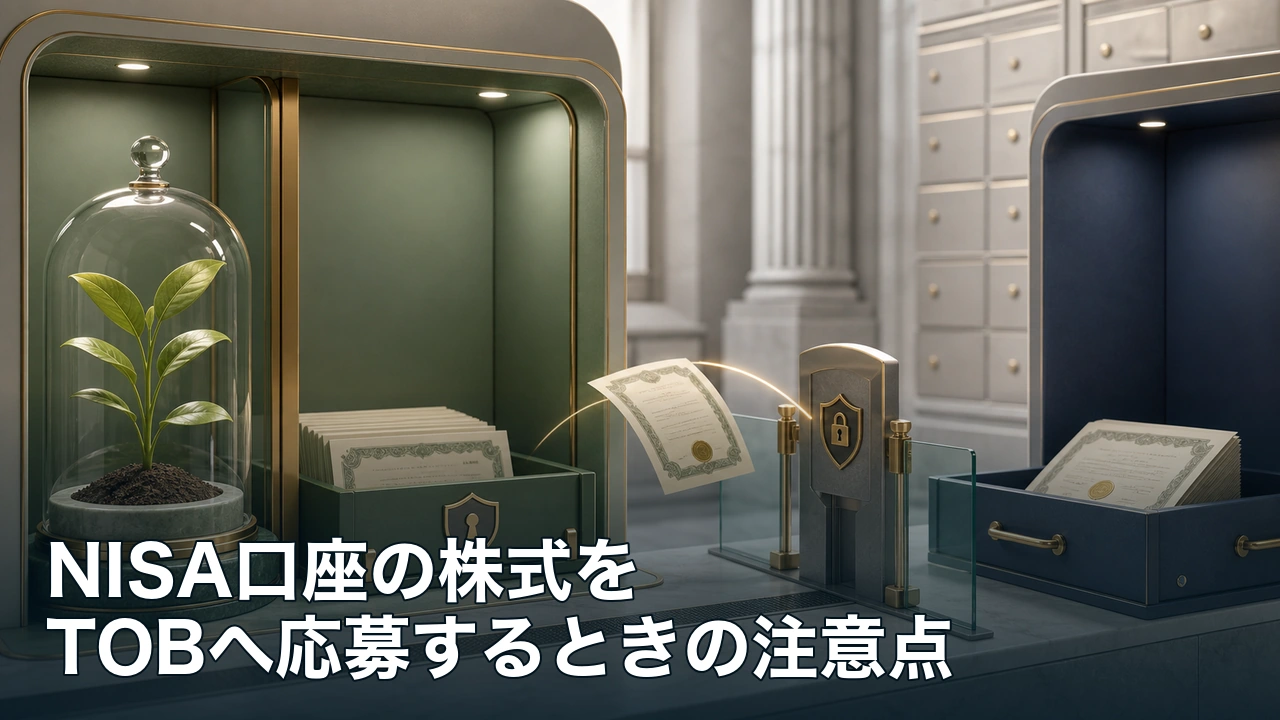 NISA口座の株式を保護口座から移す際の確認場面