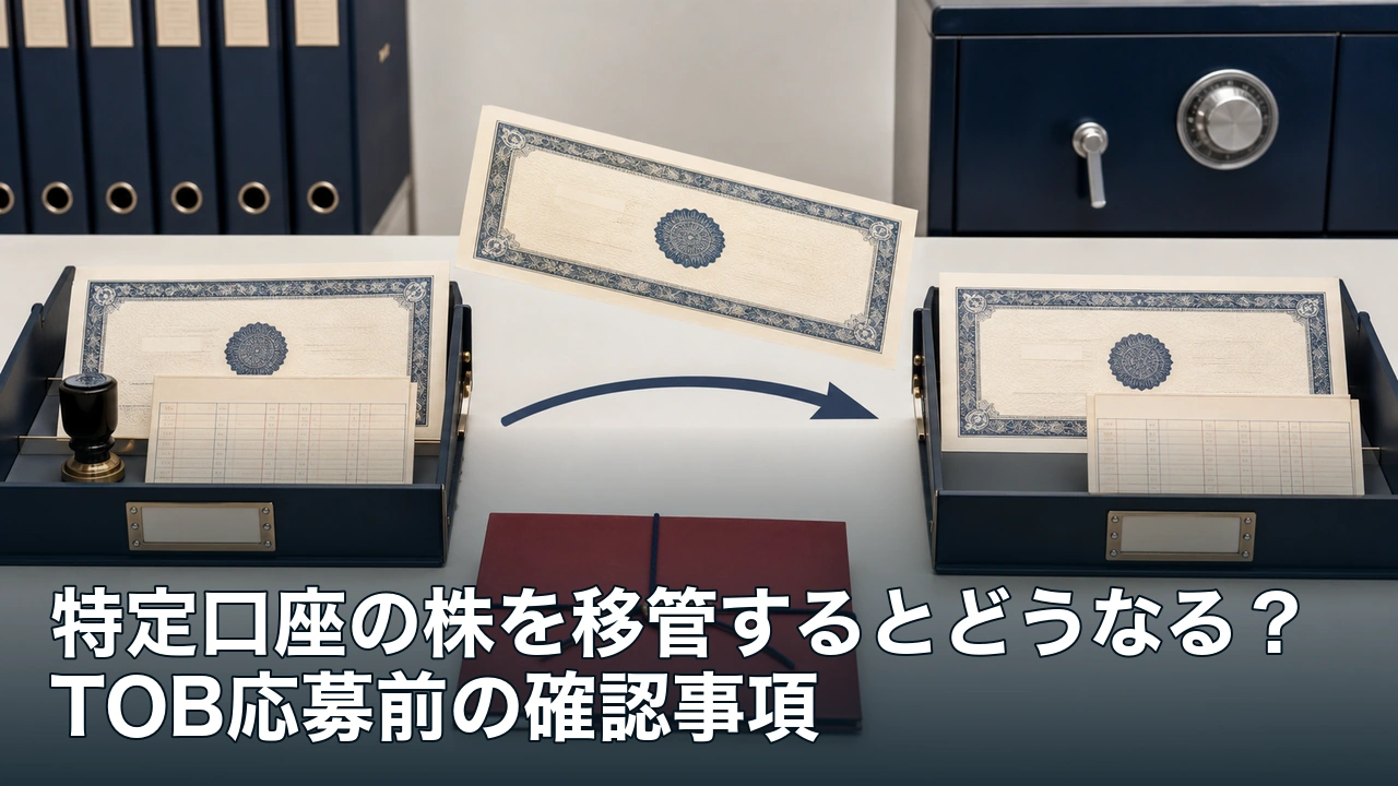 特定口座の株式と取得価額の記録を別の証券会社へ引き継ぐ場面