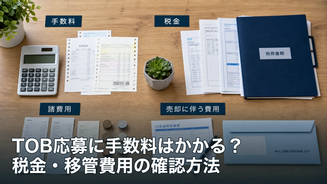 TOB応募で確認する手数料・税金・株式移管費用の書類